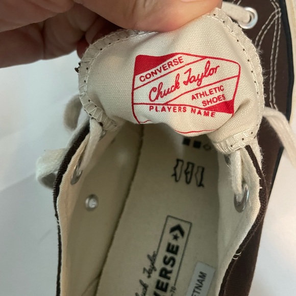 Converse Men's Brown Canvas Sneakers with White Accents - Picture 6 of 8